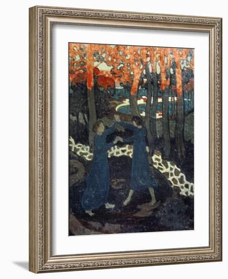 The Fight Between Jacob and the Angel-Maurice Denis-Framed Giclee Print