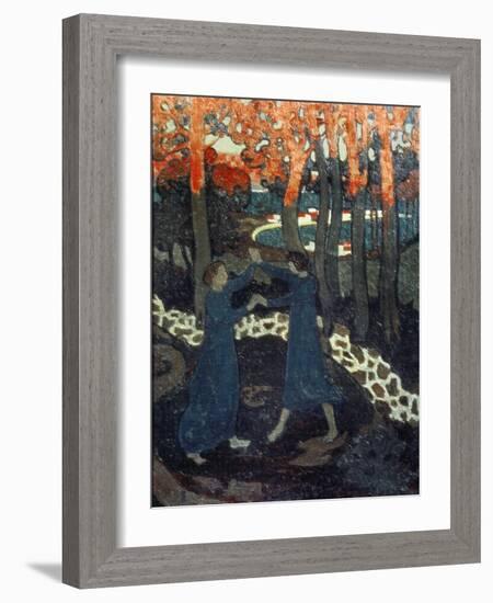 The Fight Between Jacob and the Angel-Maurice Denis-Framed Giclee Print