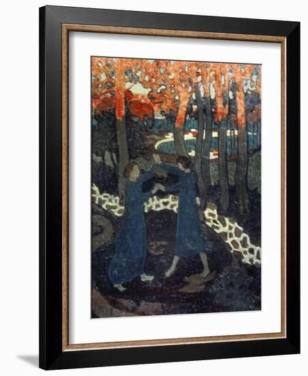 The Fight Between Jacob and the Angel-Maurice Denis-Framed Giclee Print