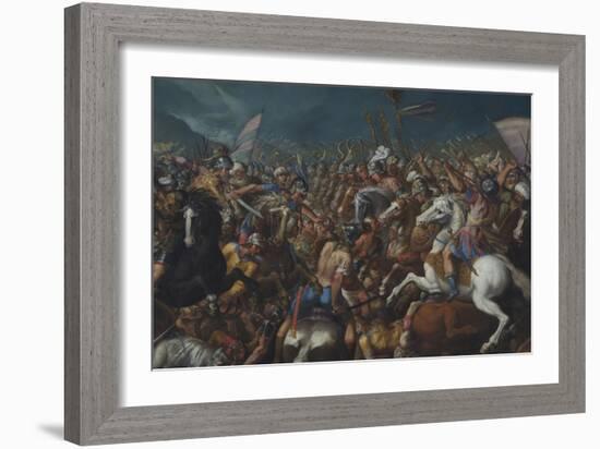 The Fight Between Scipio Africanus and Hannibal, C. 1616-1618-Bernardino Cesari-Framed Giclee Print