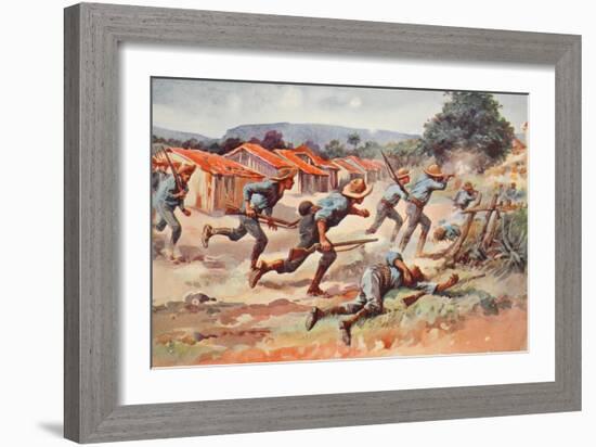 The Fight for El Caney: the Final Charge of Chaffee's Brigade-null-Framed Giclee Print