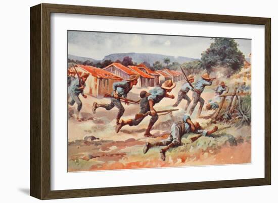 The Fight for El Caney: the Final Charge of Chaffee's Brigade-null-Framed Giclee Print