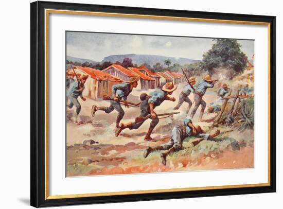 The Fight for El Caney: the Final Charge of Chaffee's Brigade-null-Framed Giclee Print