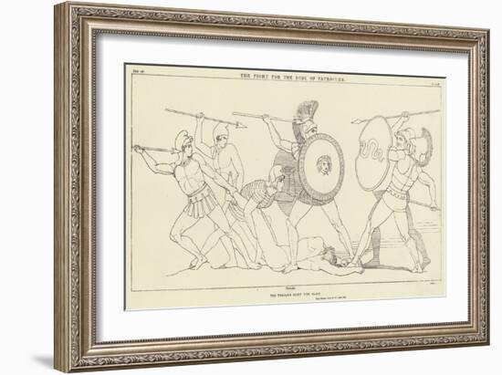 The Fight for the Body of Partoclus-John Flaxman-Framed Giclee Print