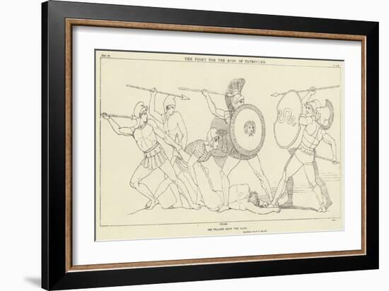 The Fight for the Body of Partoclus-John Flaxman-Framed Giclee Print