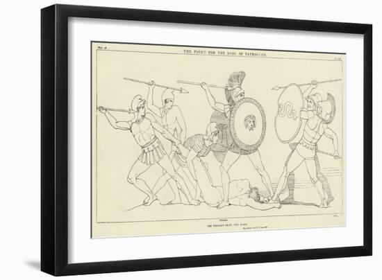 The Fight for the Body of Partoclus-John Flaxman-Framed Giclee Print