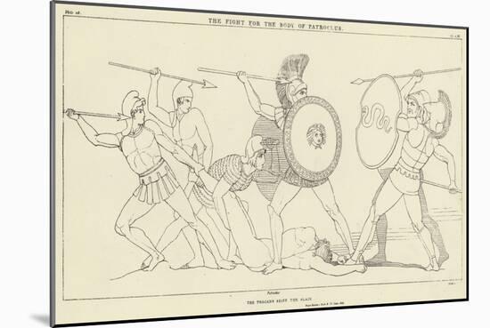 The Fight for the Body of Partoclus-John Flaxman-Mounted Giclee Print