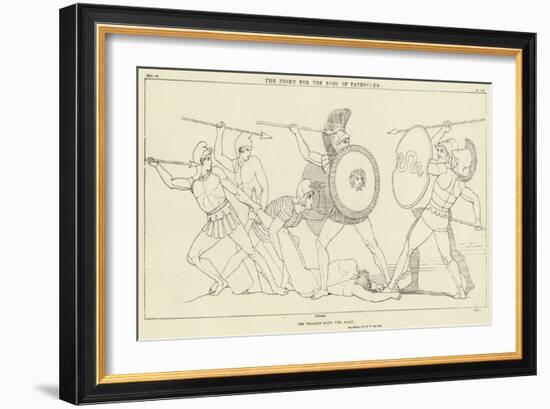 The Fight for the Body of Partoclus-John Flaxman-Framed Giclee Print