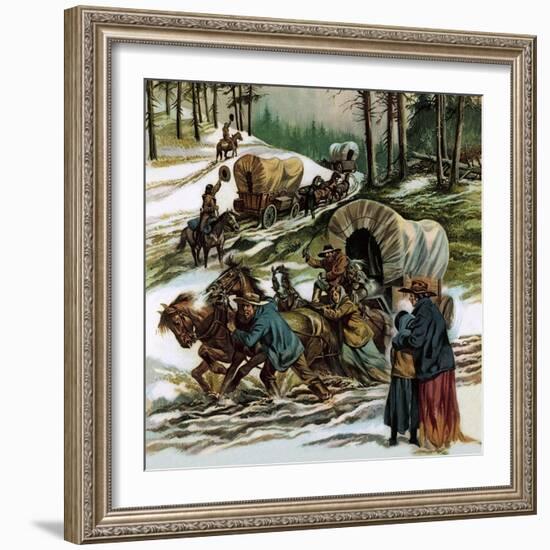 The Fight for the Wild West-Ron Embleton-Framed Giclee Print