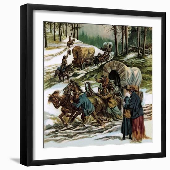 The Fight for the Wild West-Ron Embleton-Framed Giclee Print