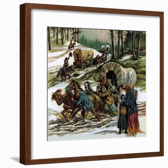 The Fight for the Wild West-Ron Embleton-Framed Giclee Print