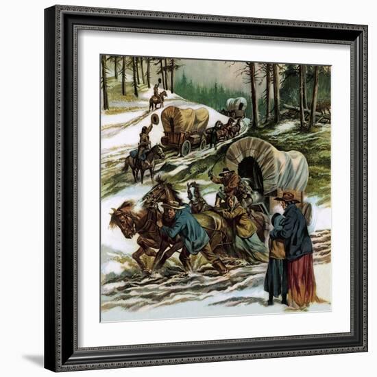 The Fight for the Wild West-Ron Embleton-Framed Giclee Print