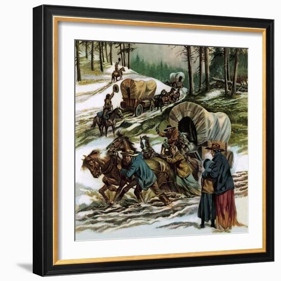 The Fight for the Wild West-Ron Embleton-Framed Giclee Print