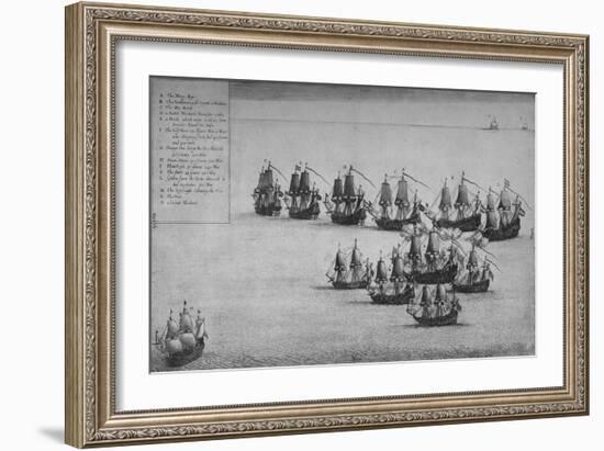 'The Fight of the Mary Rose', 1669-Wenceslaus Hollar-Framed Giclee Print