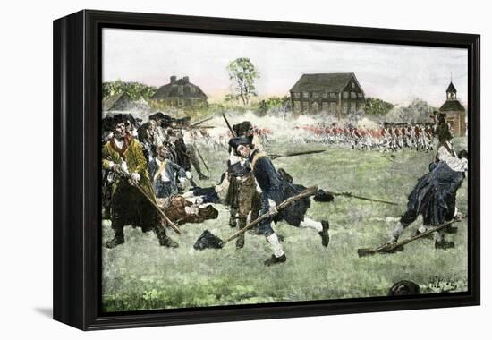 The Fight on Lexington Green, April 19, 1775, Beginning the Revolutionary War-null-Framed Premier Image Canvas