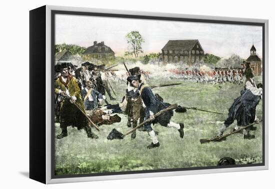 The Fight on Lexington Green, April 19, 1775, Beginning the Revolutionary War-null-Framed Premier Image Canvas