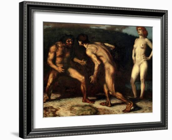 The Fight over a Woman, 1905-Franz von Stuck-Framed Giclee Print