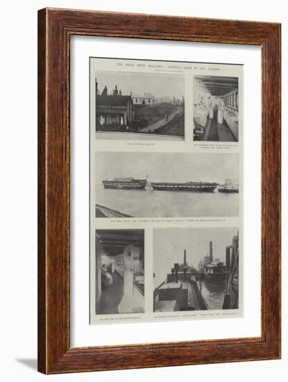 The Fight with Smallpox, Hospital-Ships in the Thames-null-Framed Giclee Print
