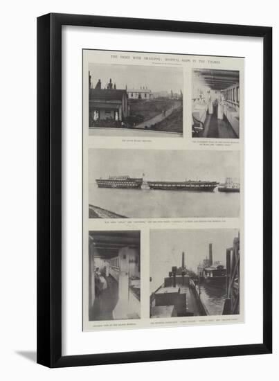 The Fight with Smallpox, Hospital-Ships in the Thames-null-Framed Giclee Print