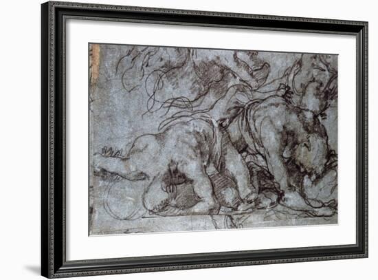 The Fighters, 16th Century-Taddeo Zuccaro-Framed Giclee Print