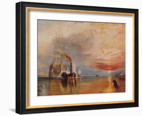 'The Fighting Temeraire', 1839-JMW Turner-Framed Giclee Print