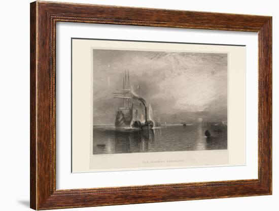 The Fighting Téméraire, engraved by Willmore-Joseph Mallord William Turner-Framed Giclee Print