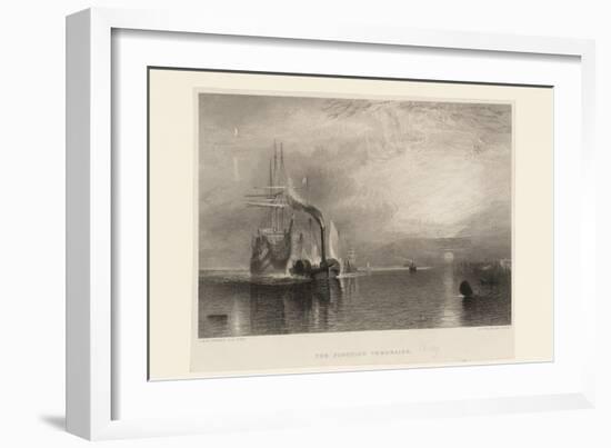 The Fighting Téméraire, engraved by Willmore-Joseph Mallord William Turner-Framed Giclee Print