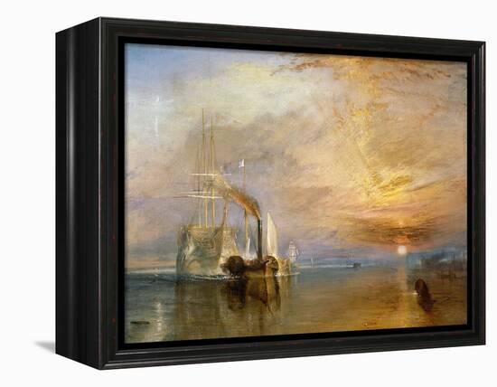 The "Fighting Temeraire" Tugged to Her Last Berth to be Broken Up, Before 1839-J^ M^ W^ Turner-Framed Premier Image Canvas