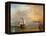 The "Fighting Temeraire" Tugged to Her Last Berth to be Broken Up, Before 1839-J^ M^ W^ Turner-Framed Premier Image Canvas