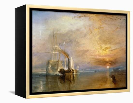 The "Fighting Temeraire" Tugged to Her Last Berth to be Broken Up, Before 1839-J^ M^ W^ Turner-Framed Premier Image Canvas