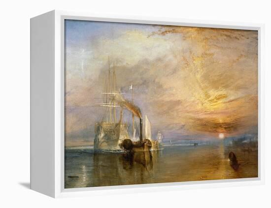 The "Fighting Temeraire" Tugged to Her Last Berth to be Broken Up, Before 1839-J^ M^ W^ Turner-Framed Premier Image Canvas