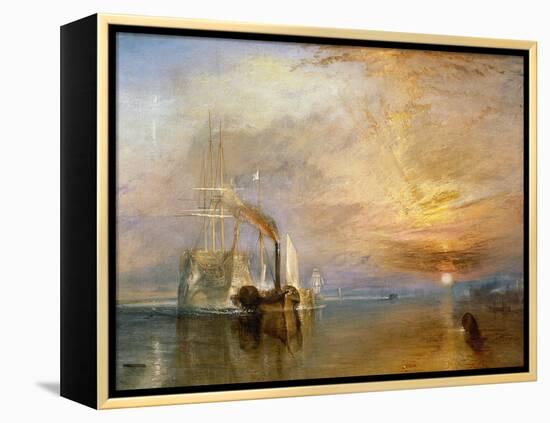 The "Fighting Temeraire" Tugged to Her Last Berth to be Broken Up, Before 1839-J^ M^ W^ Turner-Framed Premier Image Canvas