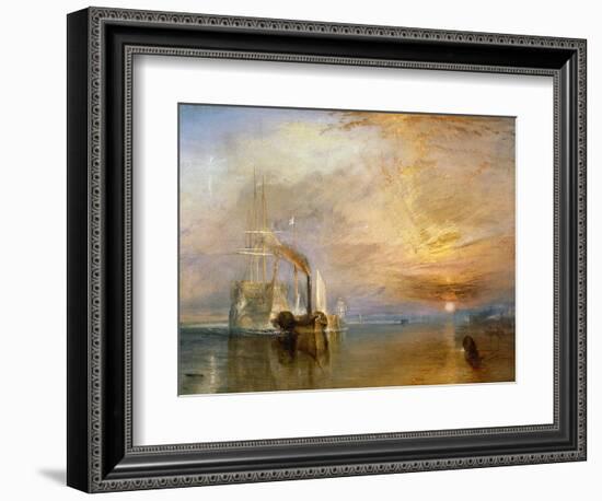 The "Fighting Temeraire" Tugged to Her Last Berth to be Broken Up, Before 1839-J^ M^ W^ Turner-Framed Premium Giclee Print