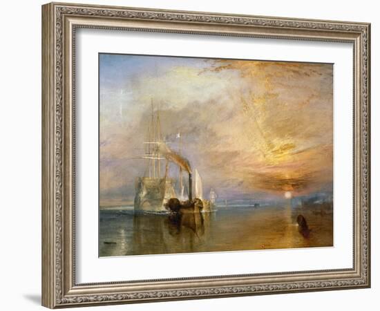 The "Fighting Temeraire" Tugged to Her Last Berth to be Broken Up, Before 1839-J^ M^ W^ Turner-Framed Giclee Print