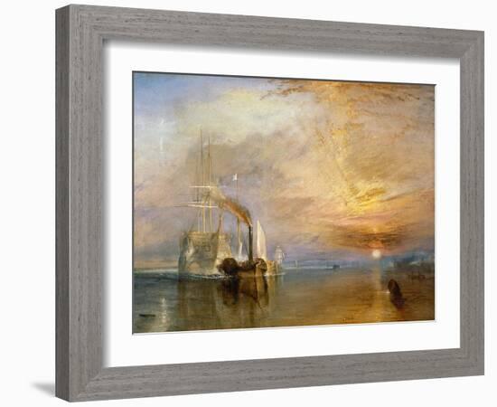 The "Fighting Temeraire" Tugged to Her Last Berth to be Broken Up, Before 1839-J^ M^ W^ Turner-Framed Giclee Print