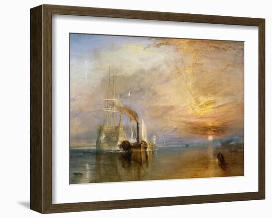 The "Fighting Temeraire" Tugged to Her Last Berth to be Broken Up, Before 1839-J^ M^ W^ Turner-Framed Giclee Print