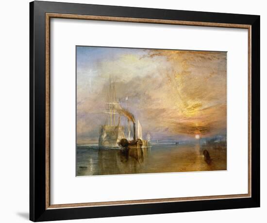 The "Fighting Temeraire" Tugged to Her Last Berth to be Broken Up, Before 1839-J^ M^ W^ Turner-Framed Giclee Print