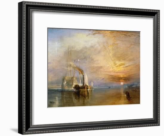 The "Fighting Temeraire" Tugged to Her Last Berth to be Broken Up, Before 1839-J^ M^ W^ Turner-Framed Giclee Print