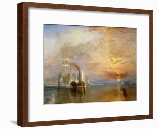 The "Fighting Temeraire" Tugged to Her Last Berth to be Broken Up, Before 1839-J^ M^ W^ Turner-Framed Giclee Print