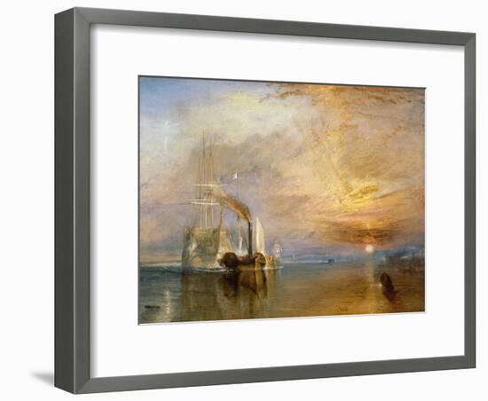 The "Fighting Temeraire" Tugged to Her Last Berth to be Broken Up, Before 1839-J^ M^ W^ Turner-Framed Giclee Print