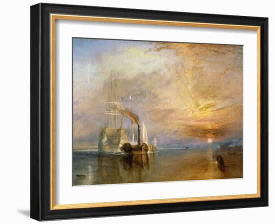 The "Fighting Temeraire" Tugged to Her Last Berth to be Broken Up, Before 1839-J^ M^ W^ Turner-Framed Giclee Print