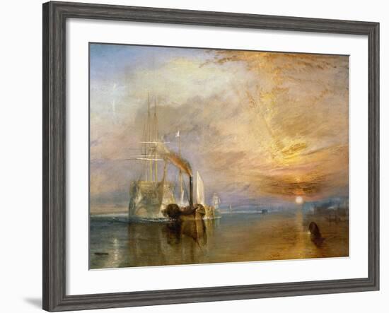 The "Fighting Temeraire" Tugged to Her Last Berth to be Broken Up, Before 1839-J^ M^ W^ Turner-Framed Giclee Print