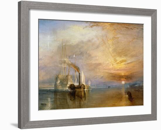 The "Fighting Temeraire" Tugged to Her Last Berth to be Broken Up, Before 1839-J^ M^ W^ Turner-Framed Giclee Print