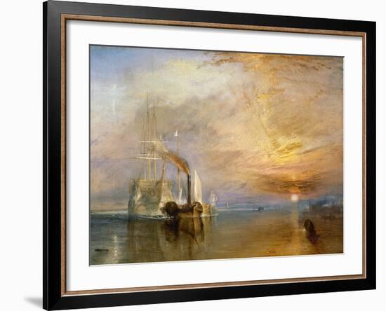 The "Fighting Temeraire" Tugged to Her Last Berth to be Broken Up, Before 1839-J^ M^ W^ Turner-Framed Giclee Print