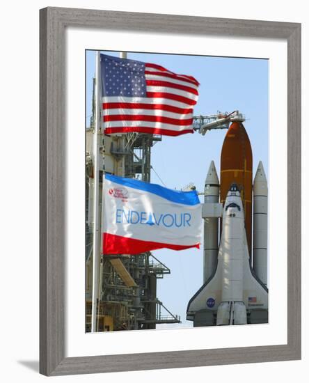 The Final Mission of Space Shuttle Endeavour Sts-134 on Pad 39A at Cape Canaveral, Florida, Usa-Maresa Pryor-Framed Photographic Print