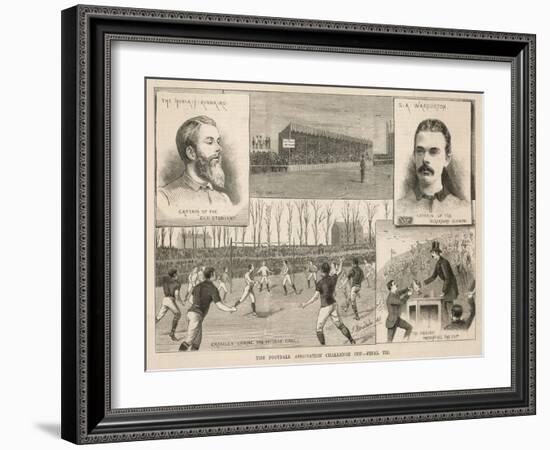 The Final of the Football Association Challenge Cup: The Old Etonians Beaten by Blackburn Olympic-null-Framed Art Print