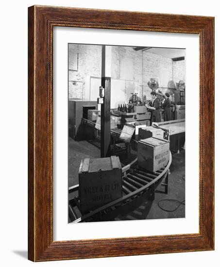 The Final Stages of Bottling Whisky at Wiley and Co, Sheffield, South Yorkshire, 1960-Michael Walters-Framed Photographic Print