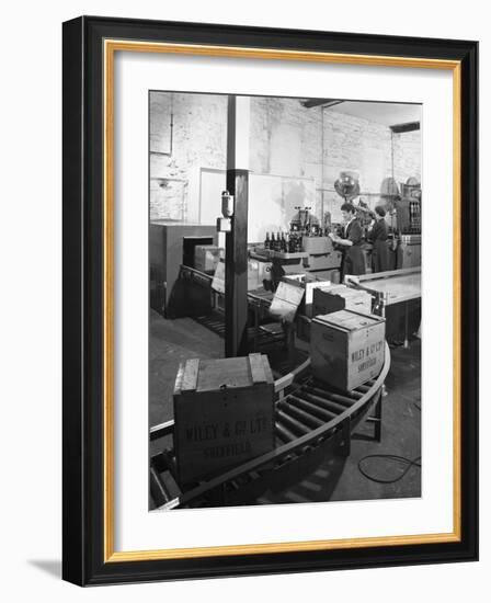 The Final Stages of Bottling Whisky at Wiley and Co, Sheffield, South Yorkshire, 1960-Michael Walters-Framed Photographic Print