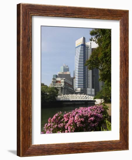 The Financial District from the Singapore River, Singapore, Southeast Asia, Asia-Amanda Hall-Framed Photographic Print
