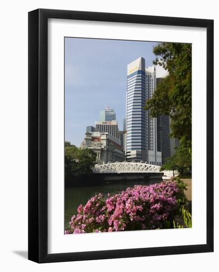 The Financial District from the Singapore River, Singapore, Southeast Asia, Asia-Amanda Hall-Framed Photographic Print